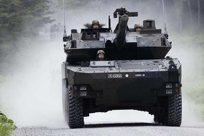 16式機動戦闘車の射撃訓練・陸上自衛隊 岩手駐屯地 第9偵察戦闘大隊